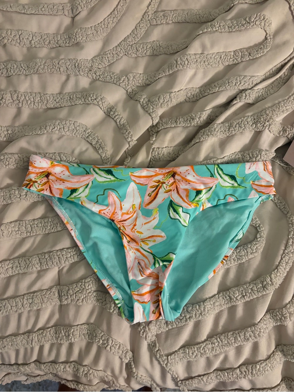 NWT Skye Swimwear Aqua Floral Bikini Bottoms